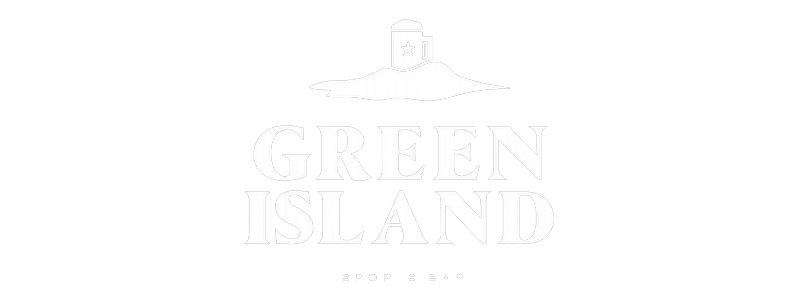 Logo Green Island, cliente da Escola da Influência